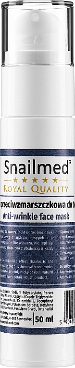 Maska przeciwzmarszczkowa do twarzy - Snailmed Royal Quality — Zdjęcie N3