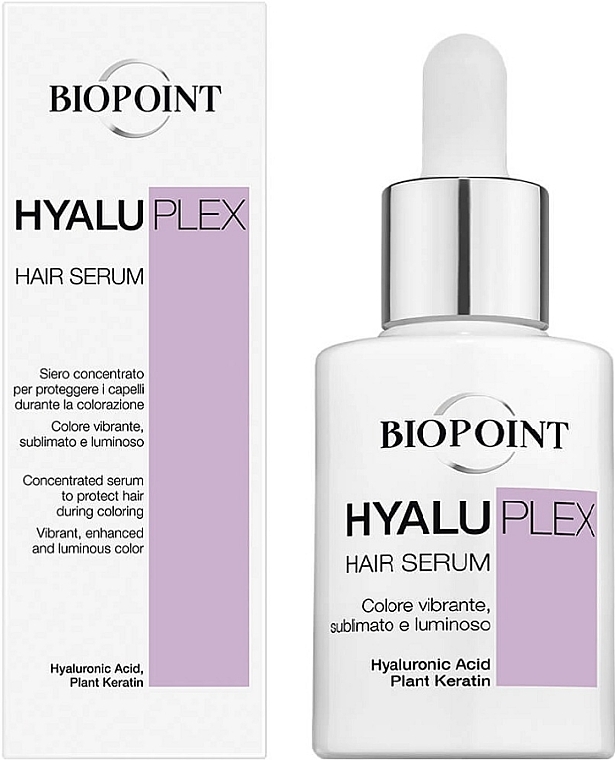 Skoncentrowane serum chroniące włosy podczas zabiegu koloryzacji - Biopoint Hyaluplex Hair Serum — Zdjęcie N1