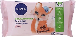Biodegradowalne chusteczki micelarne do demakijażu - NIVEA Biodegradable Micellar Cleansing Wipes 3 In 1 Fox — Zdjęcie N4