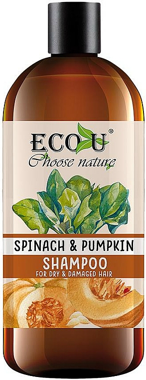 Szampon do włosów suchych i zniszczonych Szpinak i dynia - Eco U Pumpkins And Spinach Shampoo — Zdjęcie N1