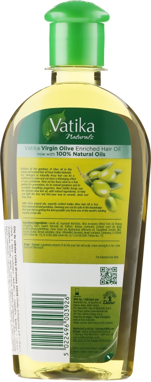 Olejek do włosów Oliwa z oliwek - Dabur Vatika Olive Enriched Hair Oil — Zdjęcie N2