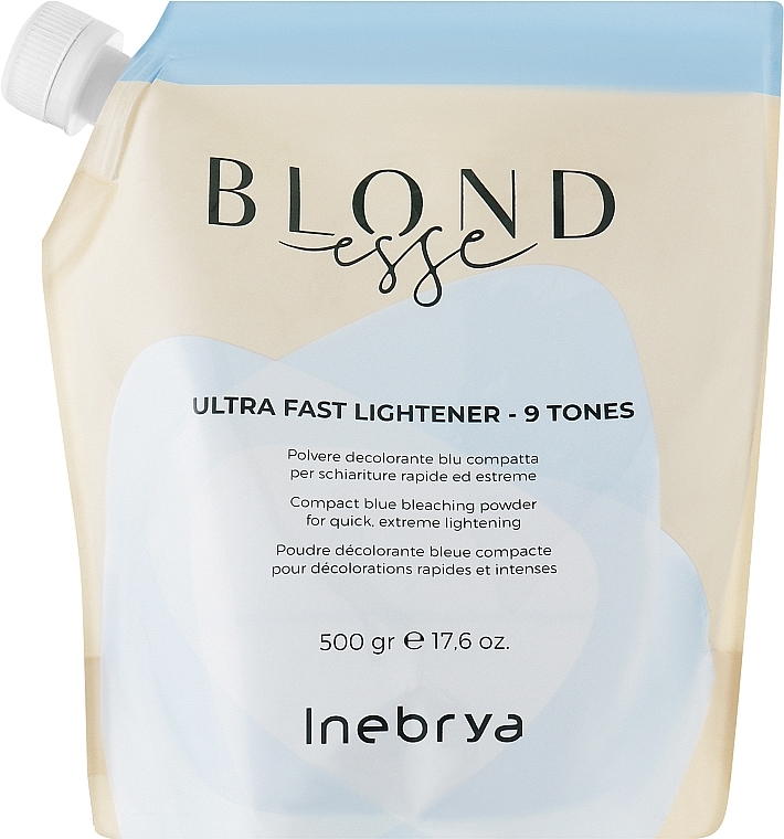 Rozświetlający niebieski puder do włosów - Inebrya Blondesse Ultra Fast Lightener 9 Tones