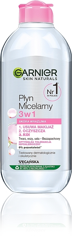 Płyn micelarny 3w1 dla skóry wrażliwej - Garnier Skin Naturals