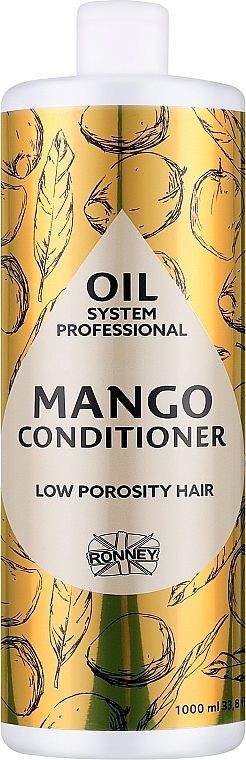 Odżywka do włosów niskoporowatych z masłem mango - Ronney Professional Oil System Low Porosity Hair Mango Conditioner — Zdjęcie N1