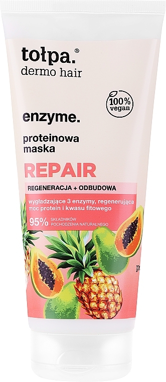 Proteinowa maska do włosów Enzymatyczne wygładzenie - Tołpa Dermo Hair Repair