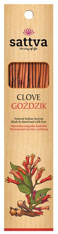 Naturalne indyjskie kadzidła Goździk - Sattva Clove — Zdjęcie N1