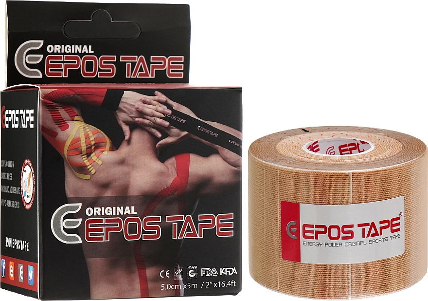 Taśma Kinesio Beżowa - Epos Tape Original — Zdjęcie N2