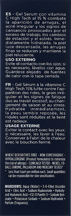 Antyoksydacyjne żelowe serum rozjaśniające do twarzy, szyi oraz dekoltu z witaminą C - Rilastil Intense C Gel Serum — Zdjęcie N3
