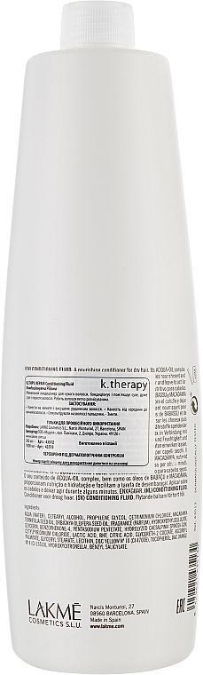 Odżywka do włosów suchych - Lakmé K.Therapy Repair Fluid — Zdjęcie N4