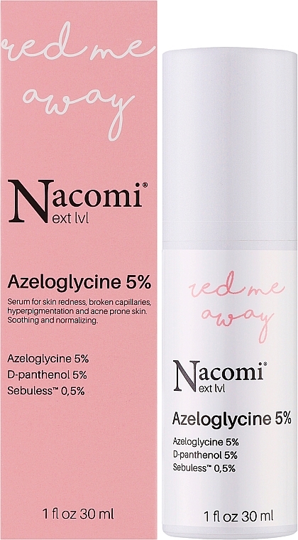 Uspokajające serum na naczynka i trądzik różowaty z azeloglicyną - Nacomi Next Level Azeloglicyna 5% — Zdjęcie N2