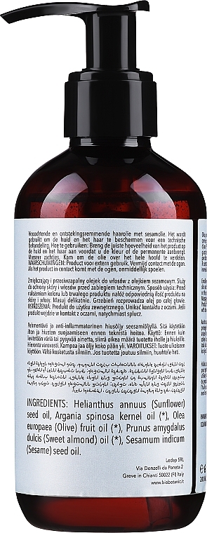 Ochronny olejek do włosów z olejem z orzechów laskowych - BioBotanic BioCare — Zdjęcie N2