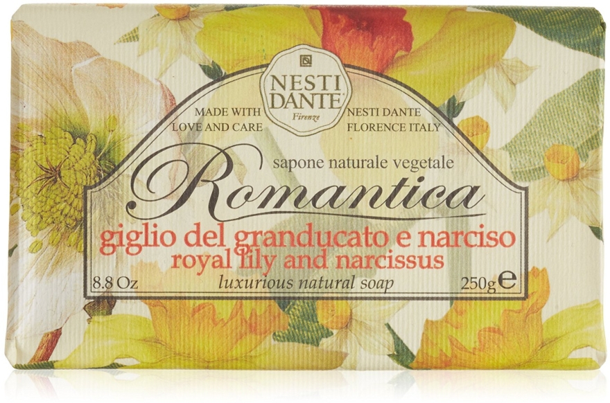 Naturalne mydło w kostce Lilia i narcyz - Nesti Dante Romantica — Zdjęcie N1