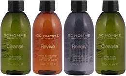 Zestaw - Grace Cole GC Homme Grooming Bathing Line Up (b/wash/2x150ml + h/wash/150ml + muscle/soak/150ml) — Zdjęcie N3