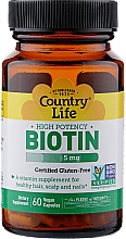 Kup Biotyna, 5 mg - Country Life Biotin