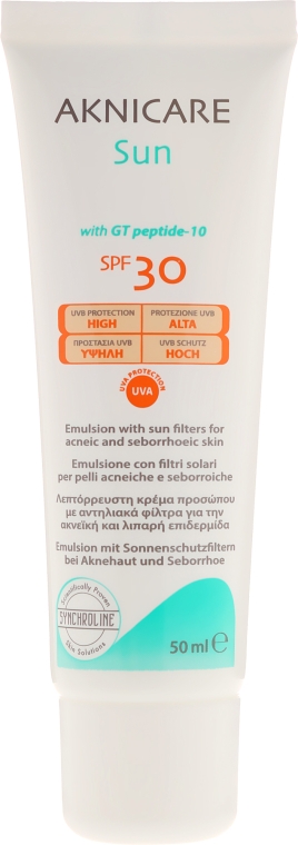 Przeciwsłoneczny krem do twarzy SPF 30 - Synchroline Aknicare Sun Emulsion — Zdjęcie N2