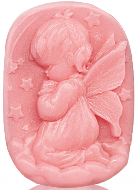 Ręcznie robione mydło glicerynowe w kostce Aniołek - Bulgarian Rose Glycerin Fragrant Soap Pink Angel — Zdjęcie N1