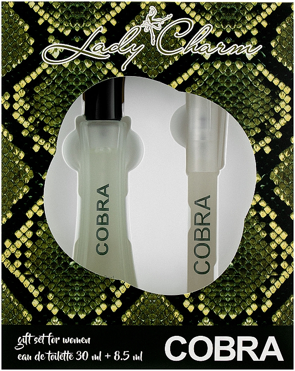 Aroma Parfume Lady Charm Cobra - Zestaw (edt 30 ml + edt/mini 8,5 ml) — Zdjęcie N1