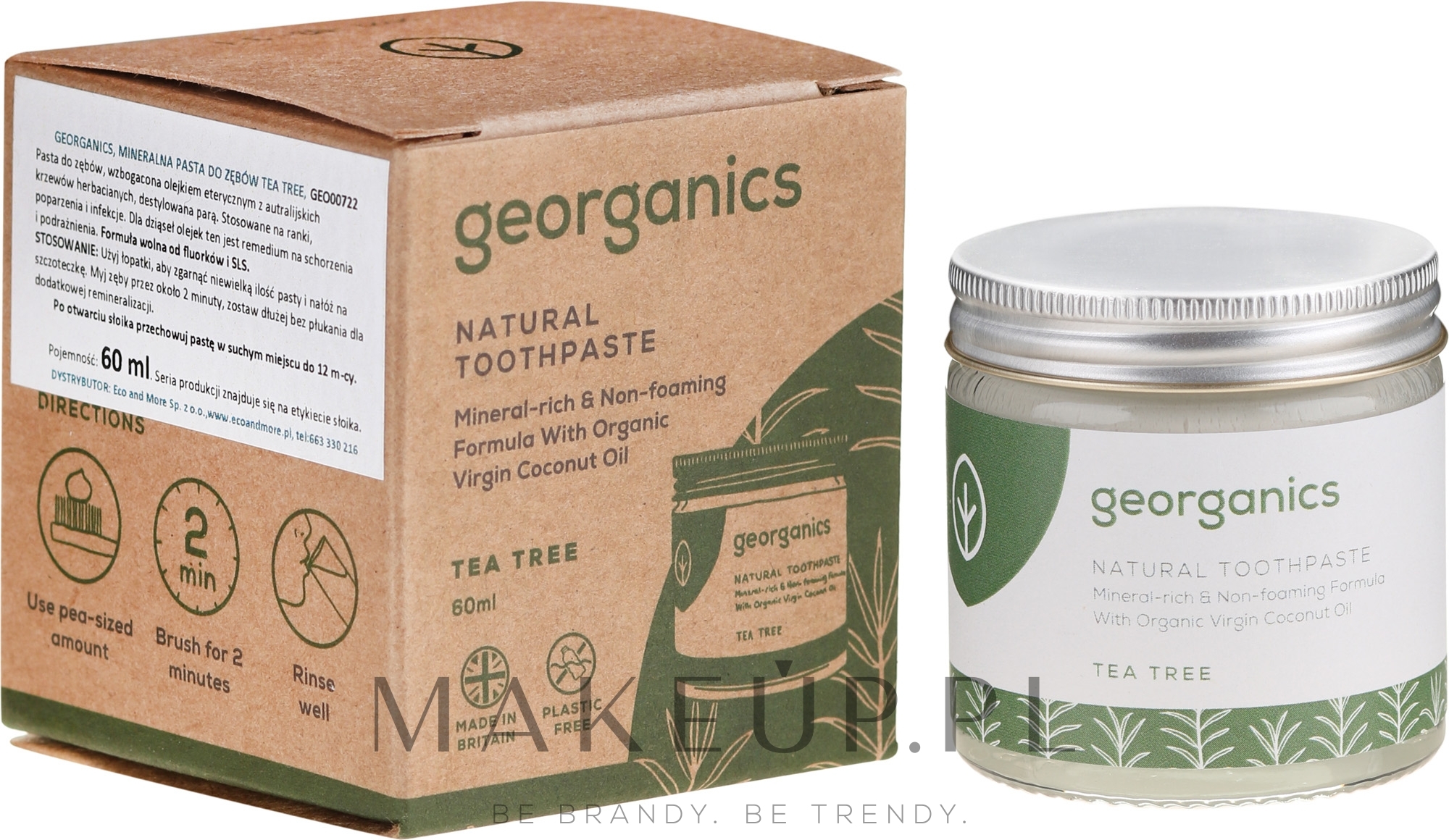Naturalna pasta do zębów - Georganics Tea Tree Natural Toothpaste — Zdjęcie 120 ml