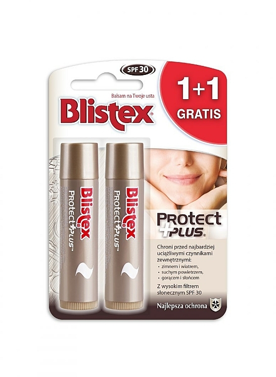 Zestaw - Blistex Protect Plus Lip Balm SPF 30 (2 x l/balm 4,25 g) — Zdjęcie N1