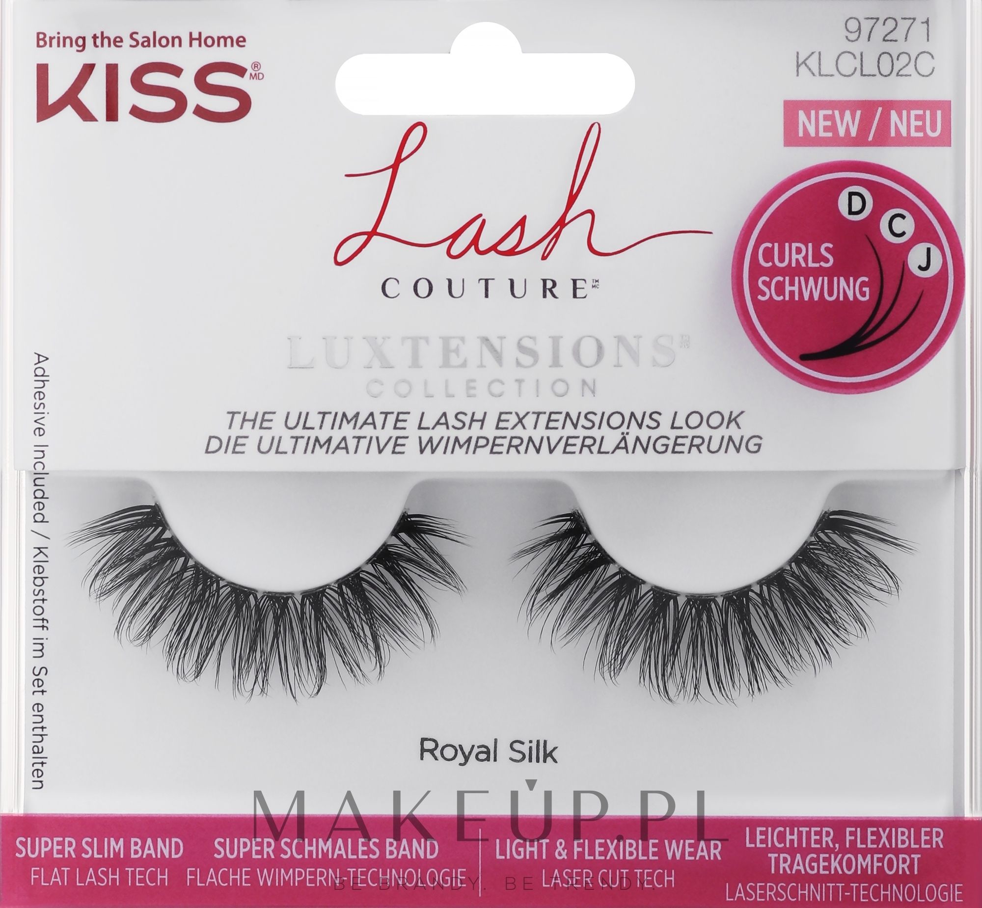 Sztuczne rzęsy - Kiss Lash Couture LuXtensions Eyelash Band Royal Silk — Zdjęcie 2 szt.