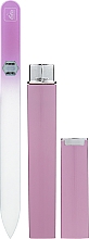 Szklany pilnik do paznokci, 14 cm, pastelowy róż - Erbe Solingen Soft-Touch — Zdjęcie N2