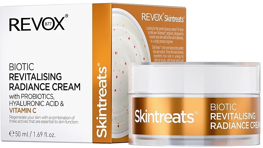 Rozjaśniający i regenerujący krem do twarzy - Revox Skintreats Biotic Brightening And Revitalizing Cream — Zdjęcie N1