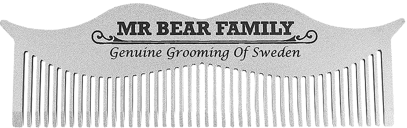 Grzebień do wąsów - Mr Bear Family Moustache Steel Comb — Zdjęcie N1