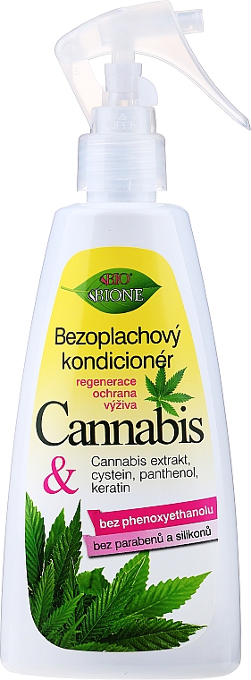 Łagodząca odżywka w sprayu bez spłukiwania do włosów z olejem konopnym - Bione Cosmetics Cannabis Leave-in Conditioner — Zdjęcie N1