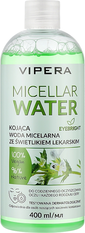 Kojąca woda micelarna do twarzy ze świetlikiem lekarskim - Vipera Eyebright Soothing Micellar Water — Zdjęcie N1