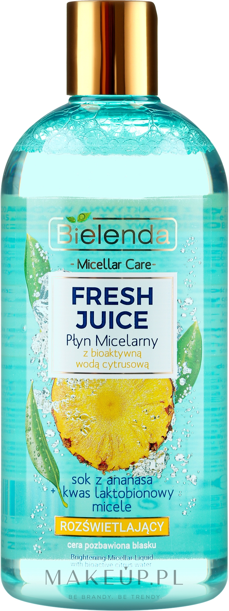 Rozświetlający płyn micelarny z bioaktywną wodą cytrusową - Bielenda Fresh Juice — Zdjęcie 500 ml
