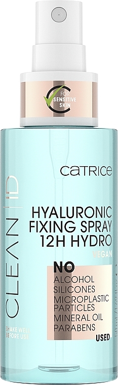 Nawilżający spray utrwalający z kwasem hialuronowym - Catrice Clean ID Moisturizing Fixing Spray — Zdjęcie N1