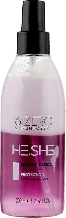 Dwufazowy spray ochronny do włosów - Seipuntozero He.She Hydro-Nourishing Spray