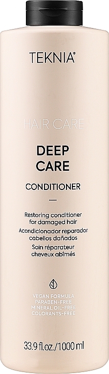 Odbudowująca odżywka do włosów zniszczonych - Lakmé Teknia Deep Care Conditioner — Zdjęcie N2