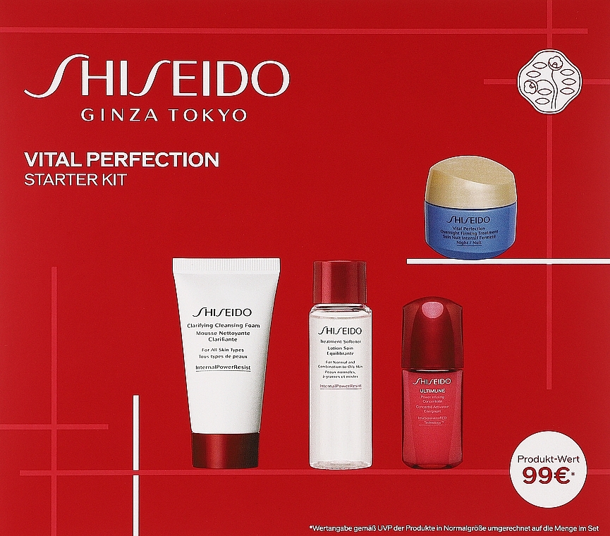 Zestaw - Shiseido Vital Perfection Starter Kit (f/cr/15ml + clean/foam/30ml + f/lot/30ml + f/conc/10ml) — Zdjęcie N1