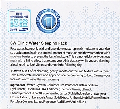 Nawilżająca maska na noc do skóry suchej - 3W Clinic Water Sleeping Pack — Zdjęcie N3