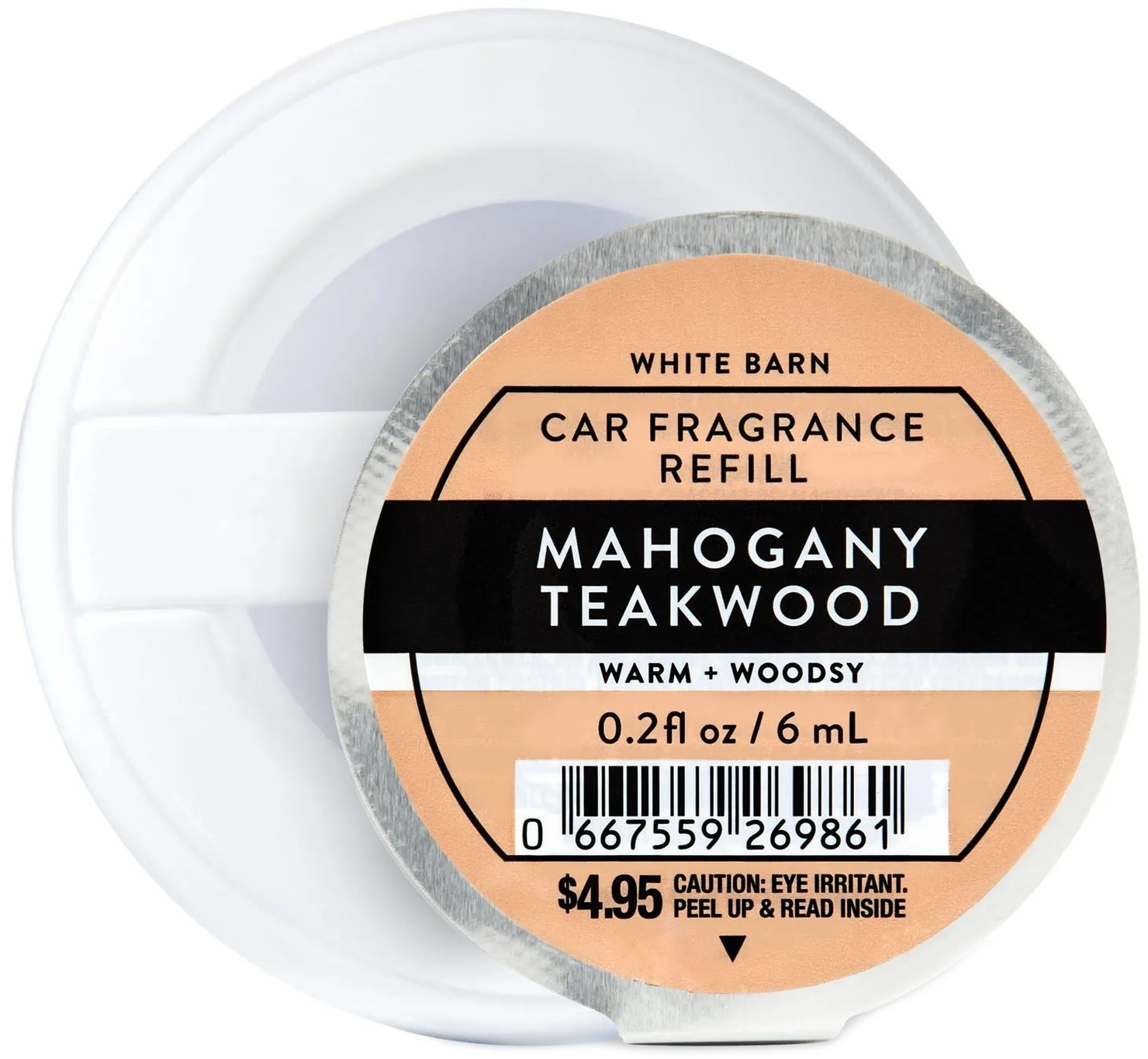 Zapach do samochodu Mahogany Teakwood - Bath And Body Works Mahogany Teakwood Car Fragrance Refill (uzupełnienie) — Zdjęcie 6 ml