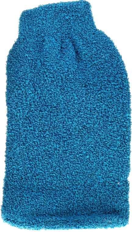 Miękka myjka-rękawica do mycia skóry wrażliwej i delikatnej, niebieska - Efas — Zdjęcie N1