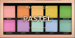 Paleta cieni do powiek - Profusion Cosmetics Pastel 10 Shades Eyeshadow Palette — Zdjęcie N1