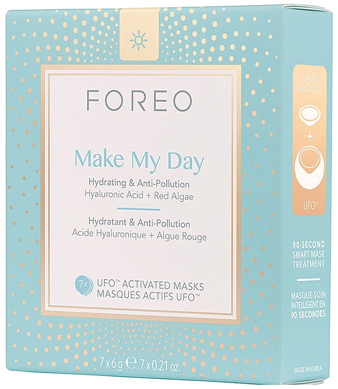 PRZECENA! Oczyszczająco-nawilżająca maseczka do twarzy - Foreo Ufo Make My Day Mask * — Zdjęcie N1