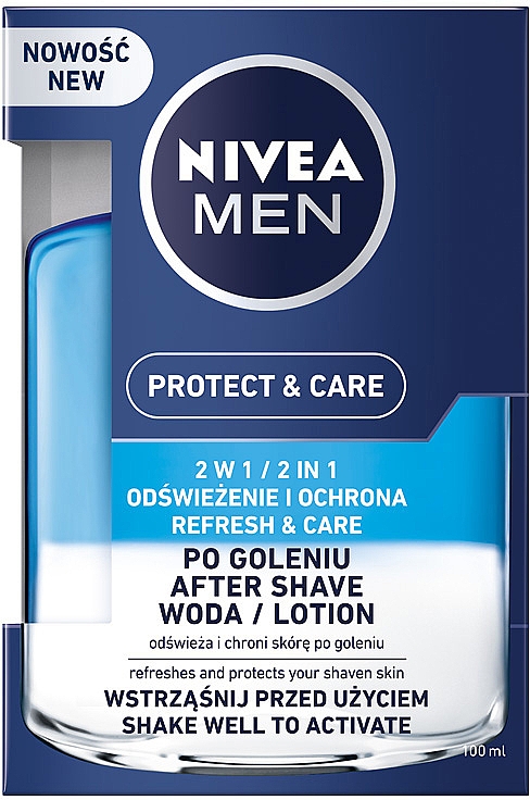 Woda po goleniu dla mężczyzn Odświeżenie i ochrona 2 w 1 - NIVEA MEN After Shave Lotion