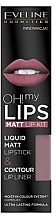 PRZECENA! Zestaw - Eveline Cosmetics Oh! My Lips Matt Lip Kit (lipstick 4,5 ml + lip/pen 1 g) * — Zdjęcie N1