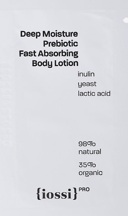 Nawilżający balsam do ciała - Iossi Pro Deep Moisture Prebiotic Fast Absorbing Body Lotion (próbka) — Zdjęcie N1