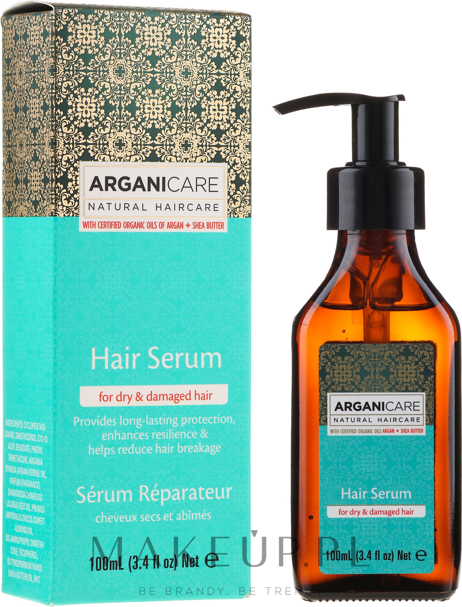 Serum do suchych i zniszczonych włosów z masłem shea - Arganicare Shea Butter Hair Serum  — Zdjęcie 100 ml
