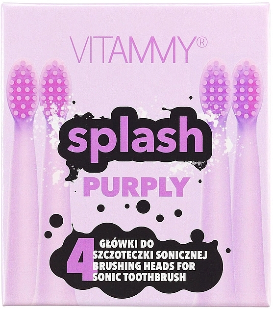 Główka elektrycznej szczoteczki do zębów Splash Purply - Vitammy — Zdjęcie N1