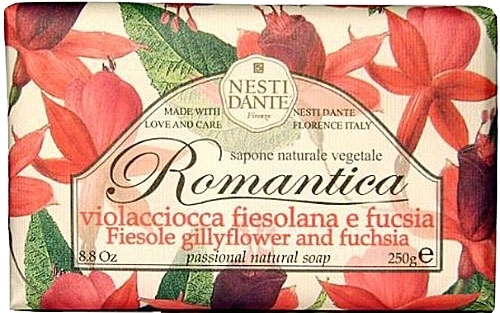 Naturalne mydło w kostce Goździk i fuksja - Nesti Dante Romantica