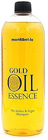 Bursztynowo-arganowy szampon nawilżający do włosów - Montibello Gold Oil Essence Amber and Argan Shampoo — Zdjęcie N1