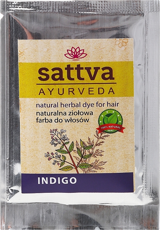 PRZECENA! Naturalna ziołowa farba do włosów - Sattva Ayurveda (mini) * — Zdjęcie N1