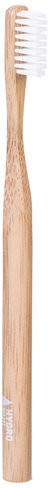 Wegańska szczoteczka do zębów z biodegradowalnego bambusa, włosie średnie, naturalna - Hydrophil Bambus Toothbrush Natural — Zdjęcie N1