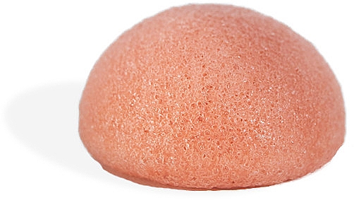 Gąbka konjac z różową glinką do mycia i masażu twarzy - Mohani Natural konjac Cleansing Sponge With Pink Clay — Zdjęcie N1