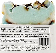 100% naturalne mydło w kostce Kolendra i rozmaryn - Yeye — фото N3